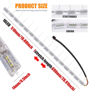 16LED Flexible Crystal <strong>Tear</strong> Eyes <strong>LED</strong> Strip Daytime Running Light DRL Turn Signal Yellow Flowing Car Front Headlight Driving Lamp - Product Image 4