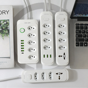 125v ברזיל מד דרום אמריקה עם שקע USB בר מגש כבל USB 6-מיקום לוח שולחן אמריקאי