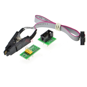 SOIC8 <strong>SOP8</strong> FLASH <strong>CHIP</strong> IC Test Clips <strong>Socket</strong> Adpter BIOS/24/25/93 <strong>Programmer</strong> 24C W25Q <strong>SOP8</strong> TO DIP8 SPI BIOS FLASH - Product Image 1