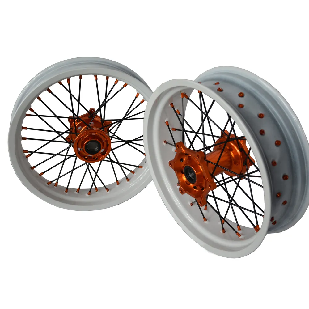 Velg roda aluminium sepeda motor, velg roda depan 3.5x17 depan 5.0x17 belakang 36 Ruji