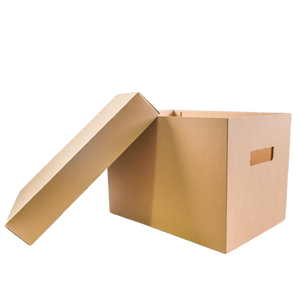 Caja de archivo impresa personalizada OEM Caja de envío Kraft Caja de almacenamiento de papel con tapa - Product Image 4