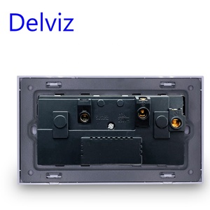 Delviz 13A国际通用双电源插座、开关控制、5v 2100mA接口输出、2A USB端口C型墙壁插座 - Product Image 2