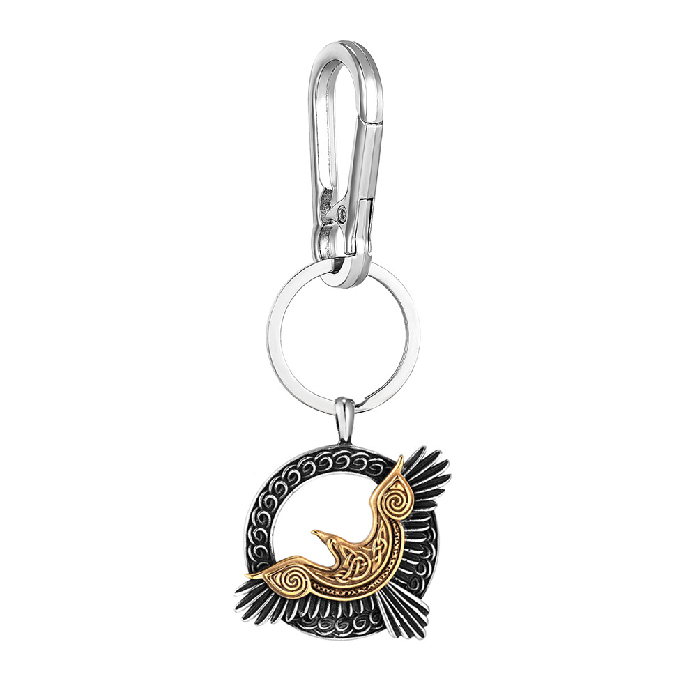 Pendentif bicolore avec fermoir bec d'aigle
