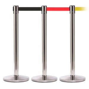 Sân Bay Xây Dựng Đúc Sắt Cơ Sở Thép Không Gỉ Vành Đai Kiểm Soát Đám Đông <span class=keywords><strong>Retractable</strong></span> Barrier <span class=keywords><strong>Queue</strong></span> <span class=keywords><strong>Stanchion</strong></span> Pole - Product Image 4