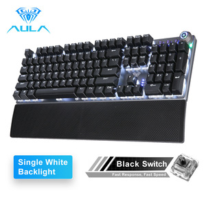 Teclado mecánico con cable de 1,5 metros al por mayor 104 teclas retroiluminación macro programable teclados para juegos simples fábrica