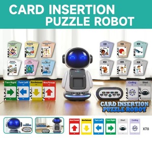 Robot de escritorio STEM AI para niños, juguete programable de codificación con luces musicales, sistema de tarjeta Flash de aprendizaje preescolar - Product Image 5