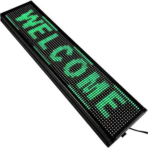 Segnale di messaggio a LED di colore verde P10 Led Banner a scorrimento display a led pubblicità digitale LED matrix digital signage and display