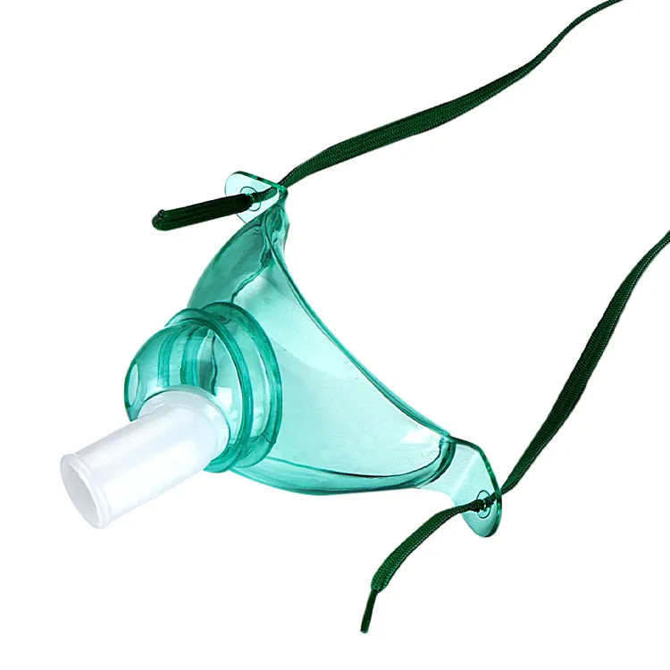 Mascarilla desechable de PVC para uso médico, cubrebocas de PVC transparente y verde con medidor de oxígeno en el hogar