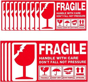 Fragile Stickers Roll Packing Labels Handle With Care This Side <strong>up</strong> Strong <strong>Adhesive</strong> for Box Shipping and Moving - Product Image 6