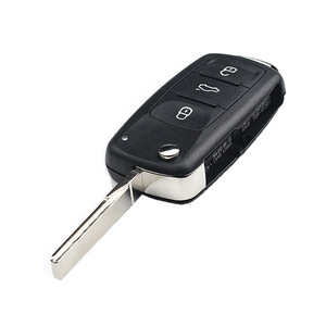 3 Button Flip Folding Remote <strong>Key</strong> Shell Fob Fit for <strong>VW</strong> Skoda 202AD Car <strong>Key</strong> Cover With Pin - Product Image 2