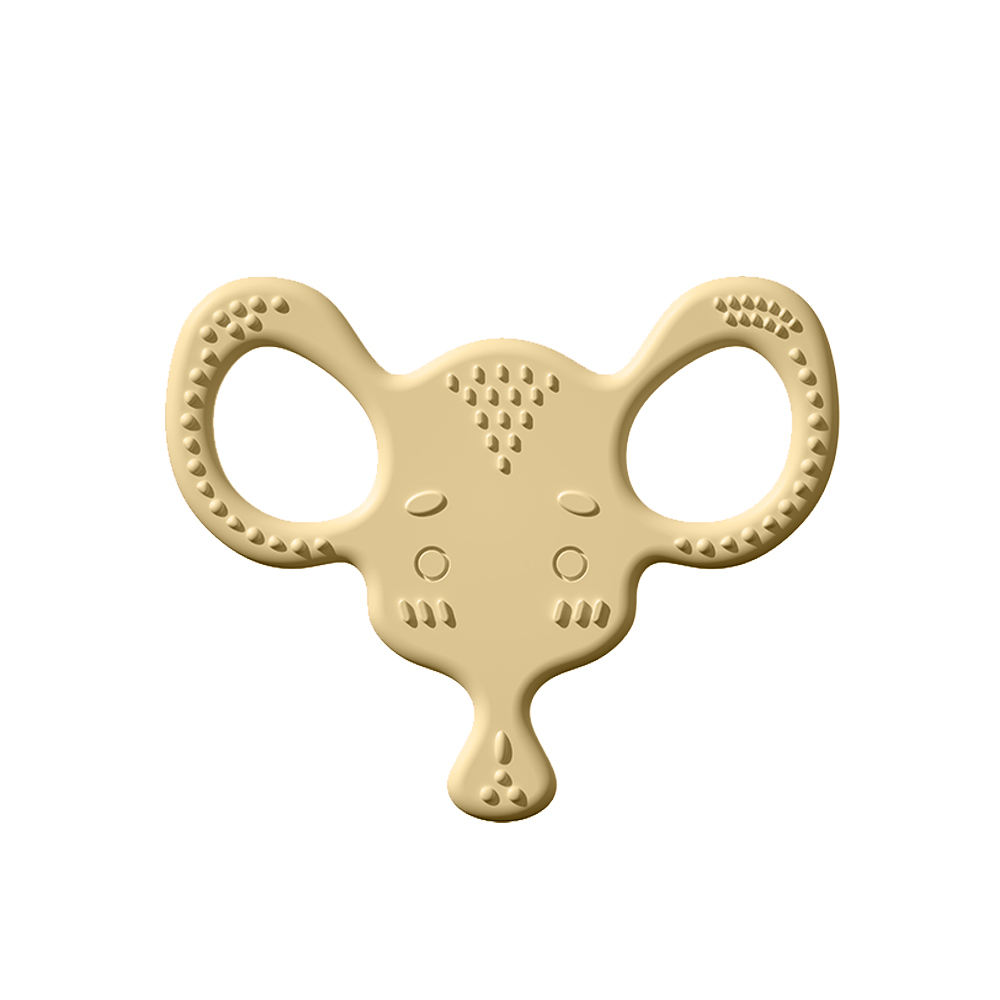 Anneau de dentition éléphant-jaune