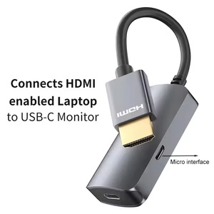 ULT-unite HDMI捕获c型音频视频电缆4K 60Hz HDMI至C型USB C母适配器，带DV 5v音频视频转换器 - Product Image 1
