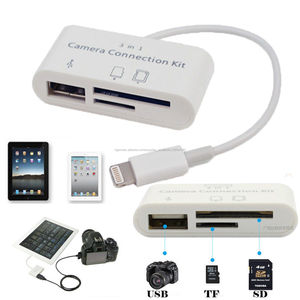 3 in 1 USB <span class=keywords><strong>Camera</strong></span> Connection Kit Speicher Micro Kartenleser Für iPad Iphone iOS 11