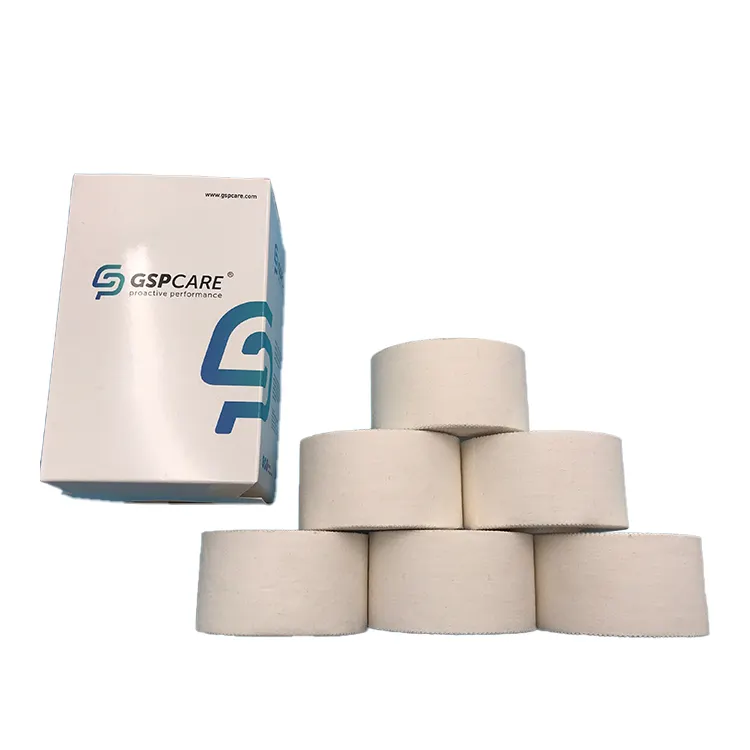 スポーツサポート用綿100% 医療用粘着性ホワイトアスレチックスポーツテープCEISOテープ非滅菌紙テープ