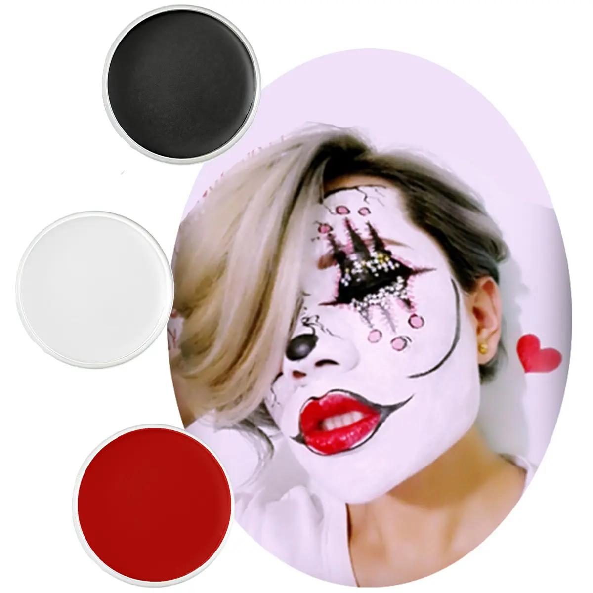 Клоун белая палитра краски для лица Спортивная масляная краска для лица монохромная живопись для лица