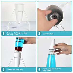 Hiện đại Dive các thư giãn mê hoặc màu sắc thay đổi tên lửa mới lạ nhựa chuyển động nổi đèn Dung Nham - Product Image 4