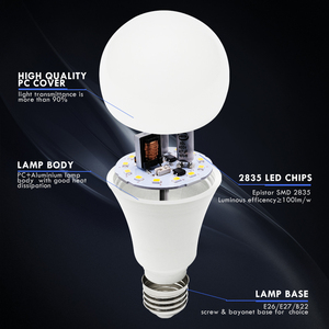 WOOJONG 2025 <strong>LED</strong> Bulb-A60 Radar Sensor Light Control Adjustable 7W/9W/11W Wattage 660-1050LM Brightness 2700-7000K CCT Sensor AC - Product Image 1