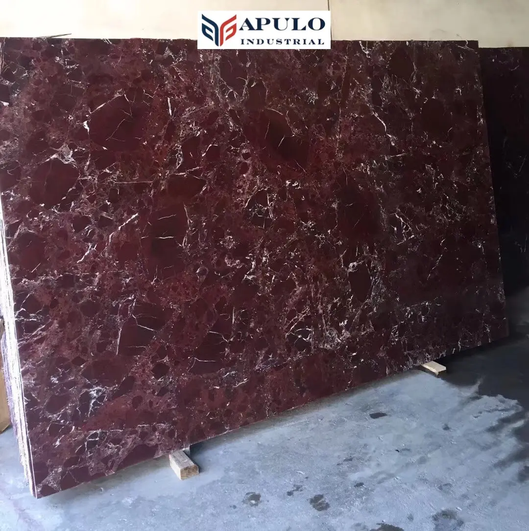 Apulo Natural Red Marble Stone Slab Italian Rosso Verona Marble Tiles Red Marble Floor Tile