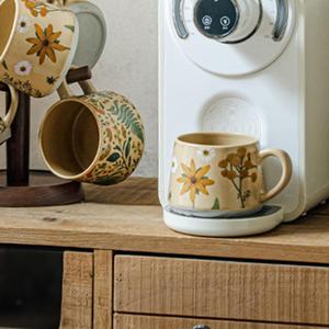家庭用または仕事用のハンドルドリンクウェア付きクリエイティブセラミックコーヒーマグウォーターカップ装飾 - Product Image 4