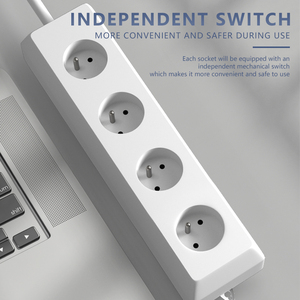 Short <strong>Socket</strong> 4 Outlets Home Office Bedroom <strong>Multiple</strong> <strong>Socket</strong> <strong>Extension</strong> <strong>Socket</strong> French Standard - Product Image 3