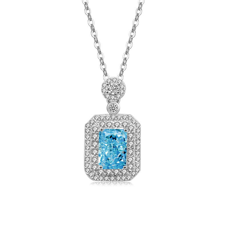 Platinum gold (light sea blue diamond)