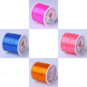 XuQian 0.8毫米扁平弹性弹力绳彩色水晶串，用于手镯制作 - Product Image 5