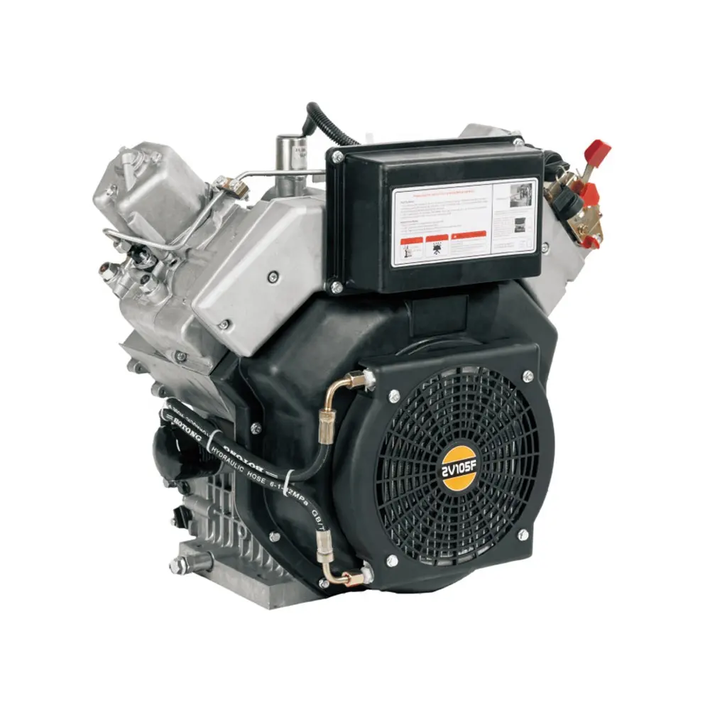 منتج جديد، محرك دراجة نارية ديزل أفقي 1523 cc 30HP 28.8kw 3000rpm 4 stroke بمبرد هواء مزدوج أسطواني توأم للبيع