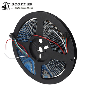 לתכנות SK6812 פיקסל <span class=keywords><strong>Led</strong></span> רצועת RGB SMD 5050 30led 1 <span class=keywords><strong>led</strong></span> 1 לחתוך שחור Pcb עמיד למים IP65 גמיש חבל תאורה