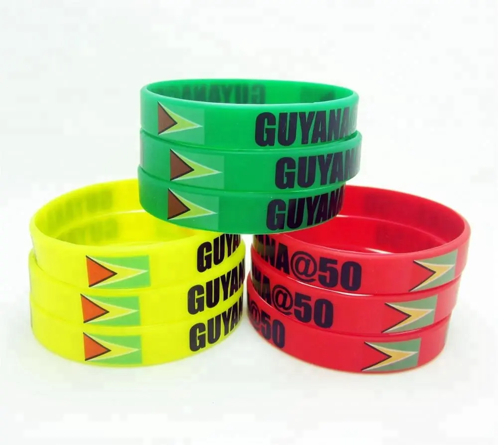 Best Selling Silicone Green Wristband Custom English Alphabet Wristband Youth Sports Wristband