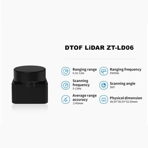 Портативный лазерный сканер 10000h LD06 Lidar 360 градусов DTOF, диапазон 12 м с кронштейном Raspberry Pi для робота ROS - Product Image 2