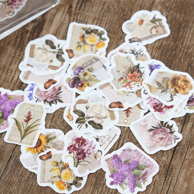 Oil painting sticker samples