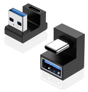 Back Angled Opposite U Shape <strong>USB</strong> <strong>a</strong> <strong>Female</strong> to <strong>Type</strong> C Male Cable Connector Support 10Gbps &amp; Data Transfer