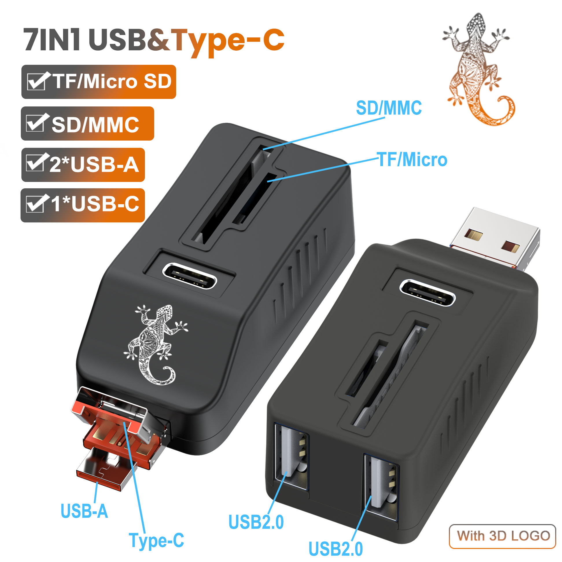 3D-Black OTH094B (USB&Type-C)