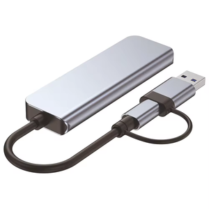 Concentrador de estación de acoplamiento de vídeo 4K HDTV con puertos VGA USB3.0 2 en 1 entrada tipo C adaptador USB3.0 para teléfonos móviles portátiles