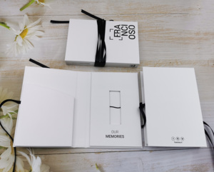 OEM 4*6 5X7 6*8 inç baskılar kumaş keten özel kağıt düğün albümü fotoğraf kutusu USB bellek sürücüler sunum hediye fotoğraf kutusu - Product Image 5