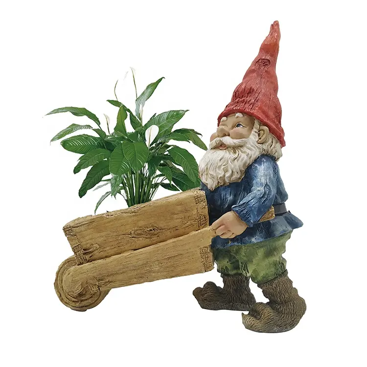 ขายส่งกระถางดอกไม้ตกแต่งสวนกลางแจ้ง Gnome ชาวไร่,สวนเรซิ่นส่วนบุคคล-Gnome-ชาวไร่ % 64*39*39ซม. Polyresin 1/4