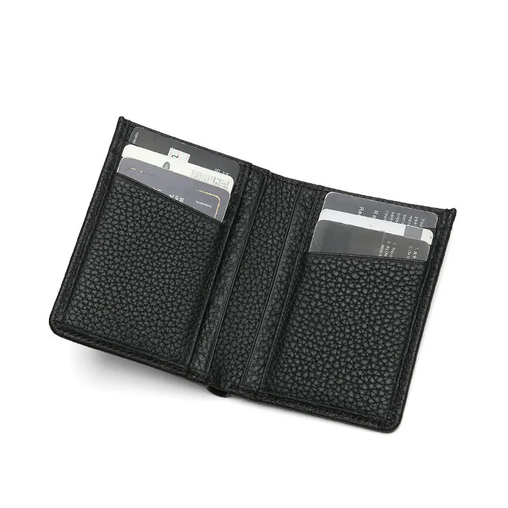 Minimalist RFID Blocking Genuine Leather Customize Design Slim Coin Purse ID Credit Card Thin Wallets For Men