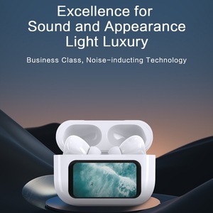 <span class=keywords><strong>Apple</strong></span> ANCLCDスマートタッチスクリーンゲームインイヤーヘッドフォンワイヤレスイヤフォン用のトレンドの電子ハンズフリーRelojesTWSヘッドセット