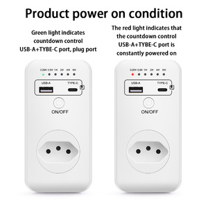 BR Plug New Smart presa di temporizzazione Controller automatico spegnimento programmabile conto alla rovescia interruttore con USB Type-C - Product Image 6