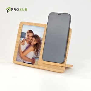 Prosub mới đến tre thăng hoa bằng gỗ hình ảnh khung DIY biểu tượng tùy chỉnh với sạc không dây gỗ thăng hoa khung ảnh - Product Image 1