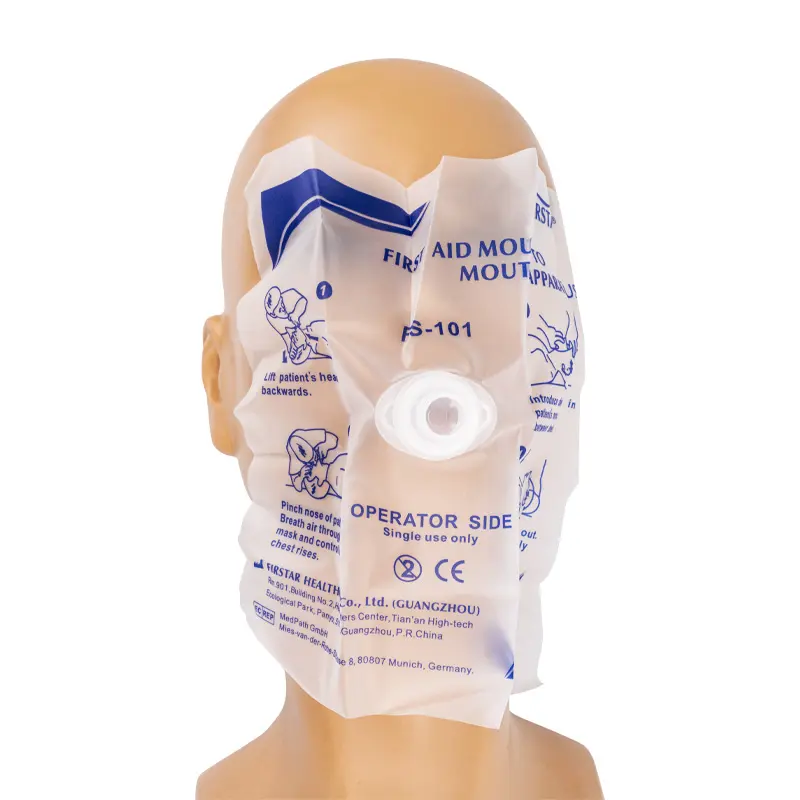 Disposable CPR Shield Mouth to Mouth Resuscitation Quick Artificial Respiration CPR Mask Face Shield With One Way Valve