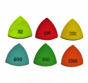 Driehoek Diamant Droog Polijstkussen Graniet Marmer Flexibele Hars Schuurschijf Keramisch Steen Beton Polijstschijf Slijpgereedschap - Product Image 6