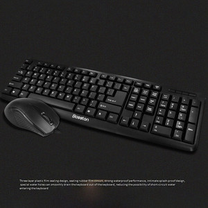 シンプルさと実用性USBワイヤードキーボードマウスキットオフィスゲーム用2で1 - Product Image 5