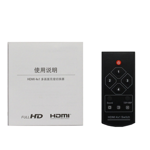Conmutador multivisor KVM HDMI 4x1 4K HDMI KVM 4 en 1 salida conmutador de corte de vídeo multivisor cuádruple sin costuras para 4 PC - Product Image 3