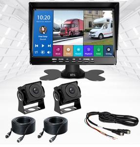 10.1 Polegada À Prova D' Água AHD Split Screen Backup <span class=keywords><strong>Camera</strong></span> 2 Video <span class=keywords><strong>Input</strong></span> Monitor Sistema Reverso para Empilhadeira/Caminhões Frente Vista Traseira - Product Image 1