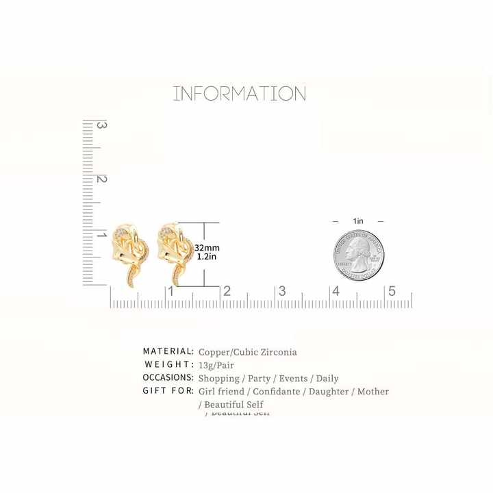 CZ Diamond Twisted Knot Clip-on Earrings Abstract Jewelry Statement Women Ear Accessories One-stop Custom Wholesale Price