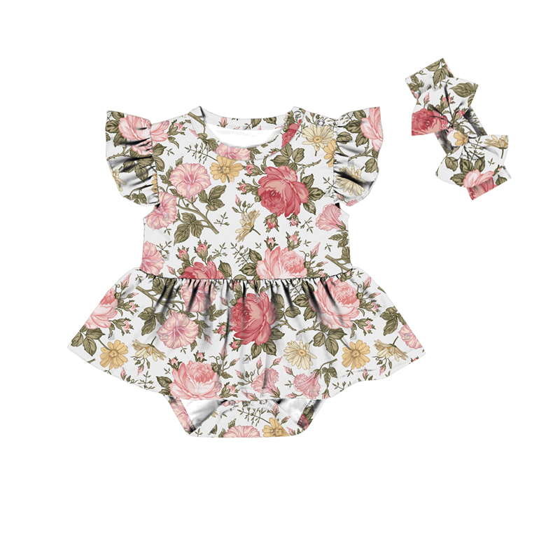 Floral rose poussiéreux vintage