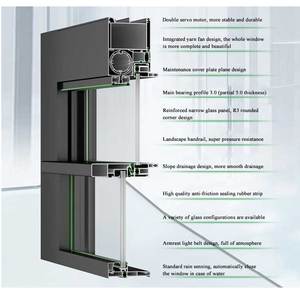 Telecomando smart windows automatico smerigliato auto finestra di sollevamento con schermo di sicurezza verticale in alluminio finestre accessori - Product Image 4
