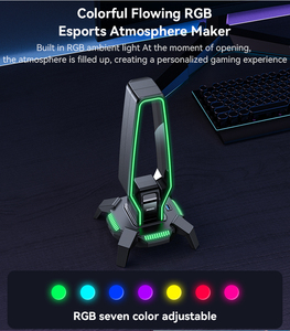 Yesido 3.5MM Interface Expansion Interface HUB Function Seven Colorful RGB Muiti Functionel Headphone Holder - Product Image 4