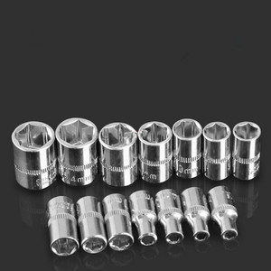 1PC 4MM <strong>4</strong>.5MM 5MM <strong>5</strong>.5MM 6MM 7MM 8MM 9MM 10MM 11MM 12MM 13MM 14MM <strong>1</strong>/<strong>4</strong>&quot; Socket Wrench Head Sleeve Double EndHand Tool - Product Image 1